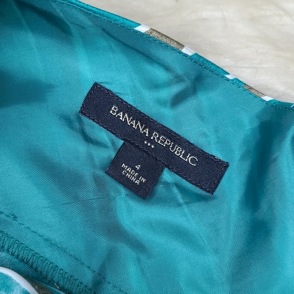 Banana Republic blue green stripe tank blouse sz.4 - Picture 2 of 8